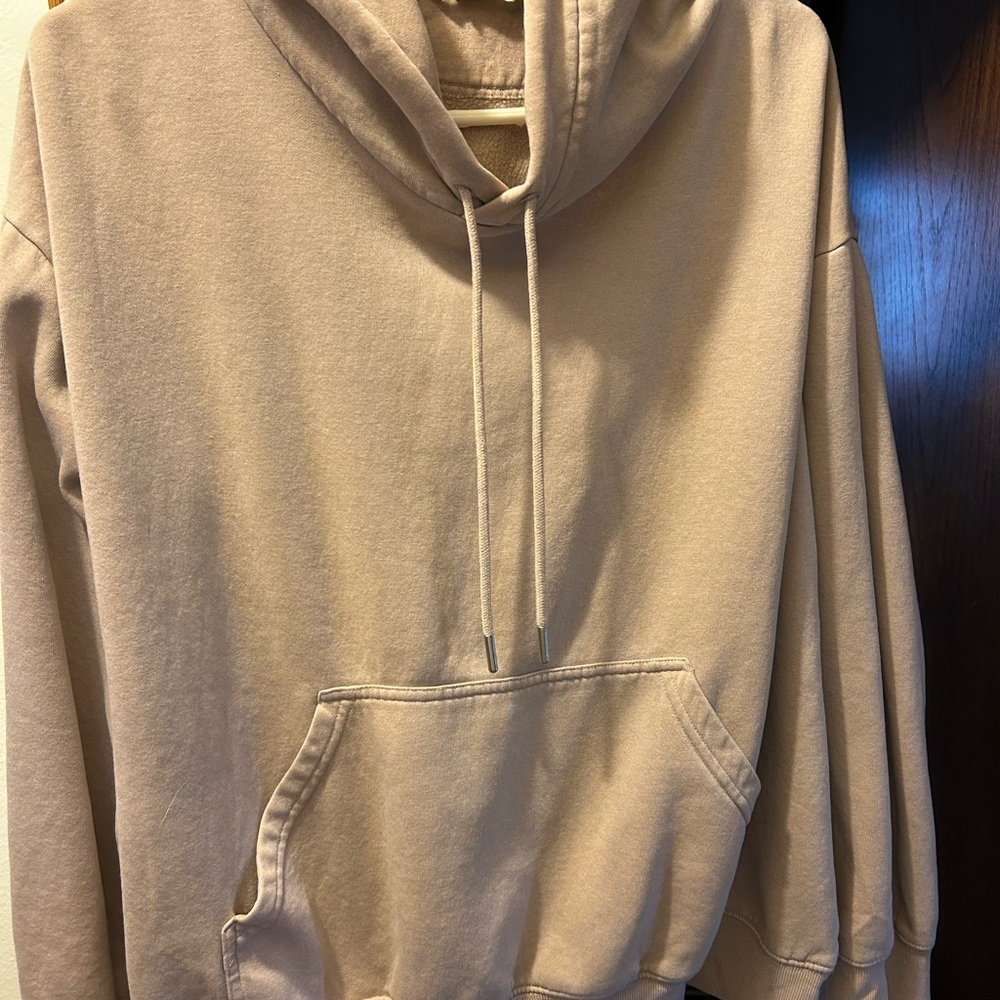 H&M Women's Beige Hoodie Sweatshirt